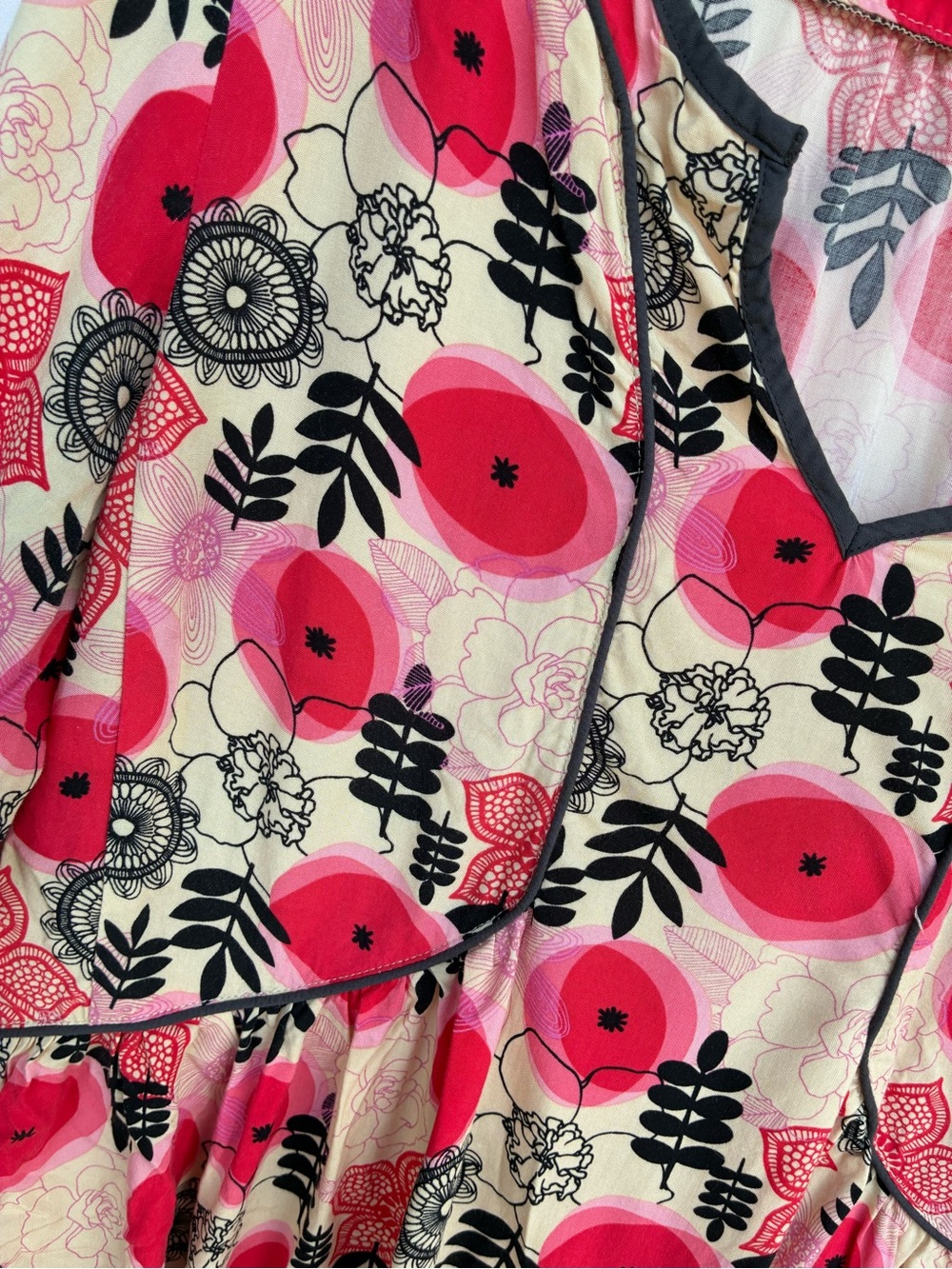 Matilda Jane Mistletoe Magic Poppy Floral Blouse Size Small - Picture 5 of 6